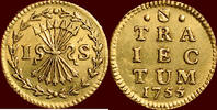 Utrecht bezemstuiver NOORDELIJKE NEDERLANDEN (NETHERLANDS) - REPUBLIEK, 1581-1795 - UTRECHT - Gouden afslag van 1755/4, Utrecht -