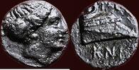 AE CARIA, NEW KNIDOS - PAN(…), magistrate - AE Chalkous, ca.375-340 BC -