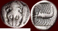 AR 1/24 Stater CARIA - MYLASA - (1/6 Drachm) or obol, circa 450-400 BC -
