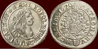 6 Kreuzer HABSBURG EMPIRE - HUNGARY - LEOPOLD I, 1657-1705 - 1670 KB, Kremnitz -