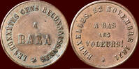 AE Medal BELGIUM - CITY OF BRUSSELS - – PROTEST OF LIBERALS -