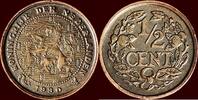 Koninkrijk der Nederlanden ½ Cent NEDERLAND (NETHERLANDS, KINGDOM) - WILHELMINA, 1890-1948 - -
