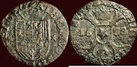 Oord ZUIDELIJKE NEDERLANDEN (SOUTHERN NETHERLANDS) - HERTOGDOM BRABANT - ALBRECHT & ISABELLA, 1598-1621 - of dubbele duit 1608, Maa -