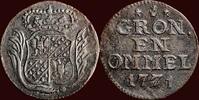 Duit NOORDELIJKE NEDERLANDEN (NETHERLANDS) - REPUBLIEK, 1581-1795 - GRONINGEN & OMMELANDEN - 1771, Harderwijk -
