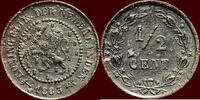 Koninkrijk der Nederlanden ½ Cent NEDERLAND (NETHERLANDS, KINGDOM) - WILLEM III, 1849-1890 - -