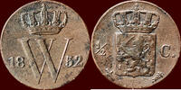 Koninkrijk der Nederlanden ½ Cent NEDERLAND (NETHERLANDS, KINGDOM) - WILLEM III, 1849-1890 - -