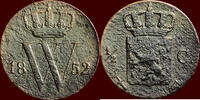 Koninkrijk der Nederlanden ½ Cent NEDERLAND (NETHERLANDS, KINGDOM) - WILLEM III, 1849-1890 - -
