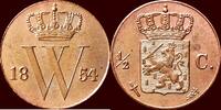 Koninkrijk der Nederlanden ½ Cent NEDERLAND (NETHERLANDS, KINGDOM) - WILLEM III, 1849-1890 - -