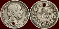 Koninkrijk der Nederlanden 25 Cents NEDERLAND (NETHERLANDS, KINGDOM) - WILLEM III, 1849-1890 - -