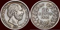 Koninkrijk der Nederlanden 25 Cents NEDERLAND (NETHERLANDS, KINGDOM) - WILLEM III, 1849-1890 - -