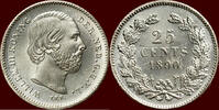 Koninkrijk der Nederlanden 25 Cents NEDERLAND (NETHERLANDS, KINGDOM) - WILLEM III, 1849-1890 - -
