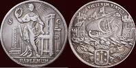 medal NOORDELIJKE NEDERLANDEN (NETHERLANDS) - REPUBLIEK, 1581-1795 - HOLLAND - STAD HAARLEM – Dubbele zilveren vroedschapspenning (co -