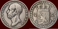 Koninkrijk der Nederlanden ½ Gulden NEDERLAND (NETHERLANDS, KINGDOM) - WILLEM II, 1840-1849 - -