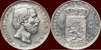 Koninkrijk der Nederlanden ½ Gulden NEDERLAND (NETHERLANDS, KINGDOM) - WILLEM III, 1849-1890 - -