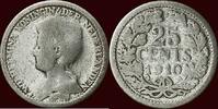 Koninkrijk der Nederlanden 25 Cents NEDERLAND (NETHERLANDS, KINGDOM) - WILHELMINA, 1890-1948 - -