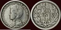 Koninkrijk der Nederlanden 25 Cents NEDERLAND (NETHERLANDS, KINGDOM) - WILHELMINA, 1890-1948 - -