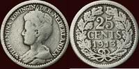 Koninkrijk der Nederlanden 25 Cents NEDERLAND (NETHERLANDS, KINGDOM) - WILHELMINA, 1890-1948 - -