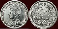 Koninkrijk der Nederlanden 25 Cents NEDERLAND (NETHERLANDS, KINGDOM) - WILHELMINA, 1890-1948 - -
