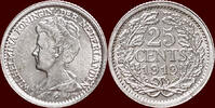 Koninkrijk der Nederlanden 25 Cents NEDERLAND (NETHERLANDS, KINGDOM) - WILHELMINA, 1890-1948 - -