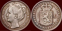 Koninkrijk der Nederlanden ½ Gulden NEDERLAND (NETHERLANDS, KINGDOM) - WILHELMINA, 1890-1948 - -