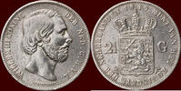 Koninkrijk der Nederlanden 2 ½ Gulden NEDERLAND (NETHERLANDS, KINGDOM) - WILLEM III, 1849-1890 - -