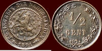 Koninkrijk der Nederlanden ½ Cent NEDERLAND (NETHERLANDS, KINGDOM) - WILHELMINA, 1890-1948 - -