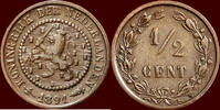 Koninkrijk der Nederlanden ½ Cent NEDERLAND (NETHERLANDS, KINGDOM) - WILHELMINA, 1890-1948 - -