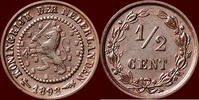 Koninkrijk der Nederlanden ½ Cent NEDERLAND (NETHERLANDS, KINGDOM) - WILHELMINA, 1890-1948 - -