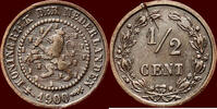 Koninkrijk der Nederlanden ½ Cent NEDERLAND (NETHERLANDS, KINGDOM) - WILHELMINA, 1890-1948 - -