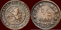 Koninkrijk der Nederlanden ½ Cent NEDERLAND (NETHERLANDS, KINGDOM) - WILHELMINA, 1890-1948 - -