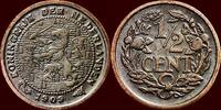 Koninkrijk der Nederlanden ½ Cent NEDERLAND (NETHERLANDS, KINGDOM) - WILHELMINA, 1890-1948 - -