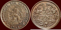 Koninkrijk der Nederlanden ½ Cent NEDERLAND (NETHERLANDS, KINGDOM) - WILHELMINA, 1890-1948 - -