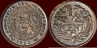 Koninkrijk der Nederlanden ½ Cent NEDERLAND (NETHERLANDS, KINGDOM) - WILHELMINA, 1890-1948 - -