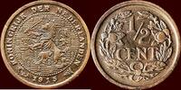 Koninkrijk der Nederlanden ½ Cent NEDERLAND (NETHERLANDS, KINGDOM) - WILHELMINA, 1890-1948 - -