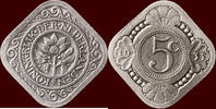 Koninkrijk der Nederlanden 5 Cents NEDERLAND (NETHERLANDS, KINGDOM) - WILHELMINA, 1890-1948 - -