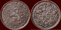 Koninkrijk der Nederlanden ½ Cent NEDERLAND (NETHERLANDS, KINGDOM) - WILHELMINA, 1890-1948 - -