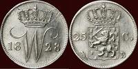 Koninkrijk der Nederlanden 25 Cents NEDERLAND (NETHERLANDS, KINGDOM) - WILLEM I, 1815-1840 - 1828, Brussel -