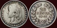 Koninkrijk der Nederlanden 25 Cents NEDERLAND (NETHERLANDS, KINGDOM) - WILHELMINA, 1890-1948 - -
