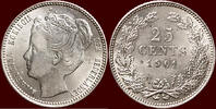 Koninkrijk der Nederlanden 25 Cents NEDERLAND (NETHERLANDS, KINGDOM) - WILHELMINA, 1890-1948 - -