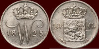 Koninkrijk der Nederlanden 10 Cents NEDERLAND (NETHERLANDS, KINGDOM) - WILLEM I, 1815-1840 - 1825, Utrecht -