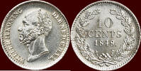 Koninkrijk der Nederlanden 10 Cents NEDERLAND (NETHERLANDS, KINGDOM) - WILLEM II, - 1849 - NORMAAL -