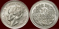 Koninkrijk der Nederlanden 10 Cents NEDERLAND (NETHERLANDS, KINGDOM) - WILHELMINA, 1890-1948 - -