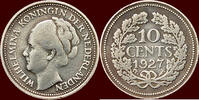 Koninkrijk der Nederlanden 10 Cents NEDERLAND (NETHERLANDS, KINGDOM) - WILHELMINA, 1890-1948 - -