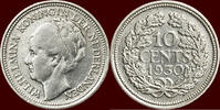 Koninkrijk der Nederlanden 10 Cents NEDERLAND (NETHERLANDS, KINGDOM) - WILHELMINA, 1890-1948 - -