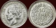 Koninkrijk der Nederlanden 10 Cents NEDERLAND (NETHERLANDS, KINGDOM) - WILHELMINA, 1890-1948 - -