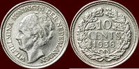 Koninkrijk der Nederlanden 10 Cents NEDERLAND (NETHERLANDS, KINGDOM) - WILHELMINA, 1890-1948 - -