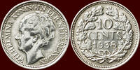 Koninkrijk der Nederlanden 10 Cents NEDERLAND (NETHERLANDS, KINGDOM) - WILHELMINA, 1890-1948 - -