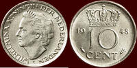 Koninkrijk der Nederlanden 10 Cents NEDERLAND (NETHERLANDS, KINGDOM) - WILHELMINA, 1890-1948 - -