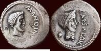 AR Denarius (november 43 BC) ROMAN REPUBLIC - MARCUS ANTONIUS & JULIUS CAESAR - mint in Gallia Cisal