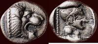 CARIA, OLD KNIDOS - AR Trihemiobol, circa 520-500 BC -